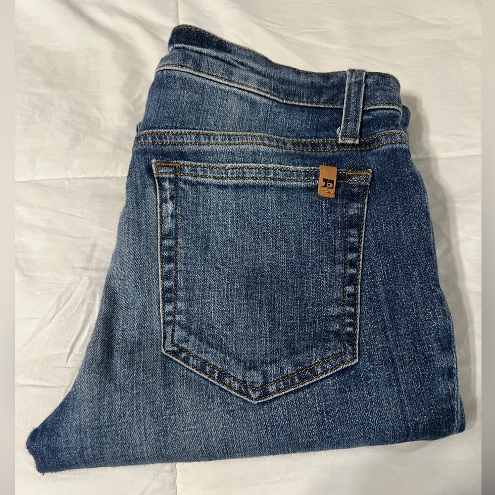 Joe's Jeans Distressed Straight Leg Blue Denim